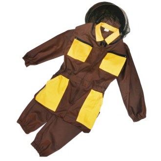 Brown bee suit with hat sizes: S - XXXL