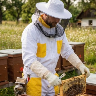 Beekeeping suit with hat, sizes: 48–64
