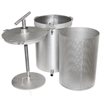 Economy round wax melter with press