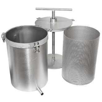Economy round wax melter with press
