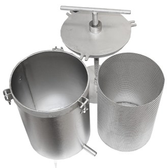 Economy round wax melter with press