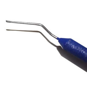 Professional stainless steel grafting tool for queen larvae - blue