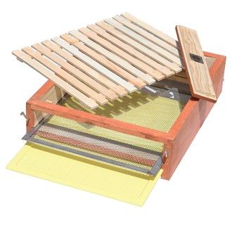 Full mesh varroa bottom board - Langstroth - complete, painted