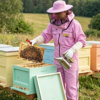Beekeeping Suit with Hat - Purple - Lysoň, size: S-XXXL