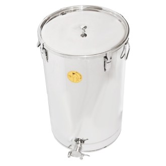 100 kg honey tank Mellarius ProLine with welded gate and sealing lid