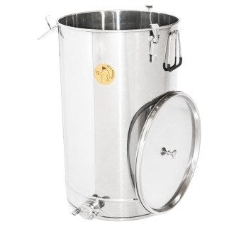 100 kg honey tank Mellarius OptiLine with stainless steel gate and sealing lid