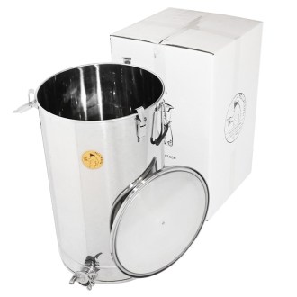 100 kg honey tank Mellarius OptiLine with stainless steel gate and sealing lid
