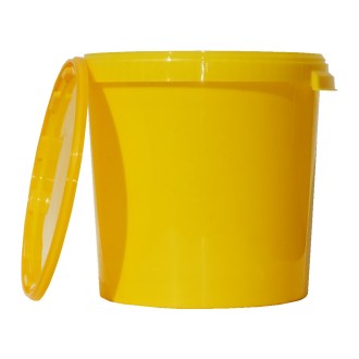 Honey container plastic 40 kg / 33 l - yellow