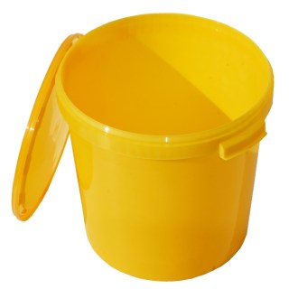 Honey container plastic 40 kg / 33 l - yellow