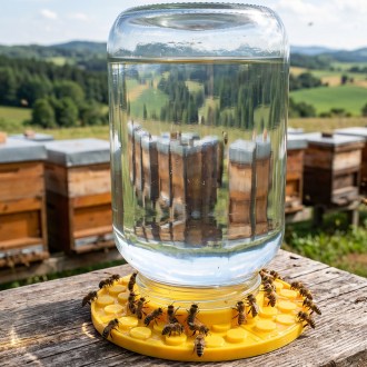 Bee waterer/feeder for a larger jar, diameter 175 mm
