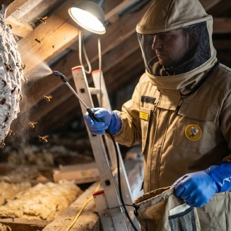 Protective suit for wasp and hornet nest removal, S-XXXL