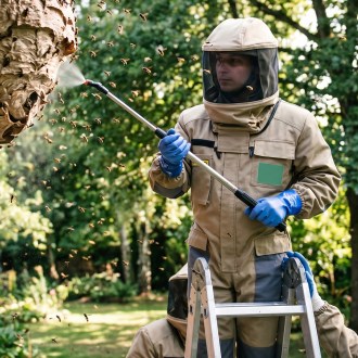 Protective suit for wasp and hornet nest removal, S-XXXL