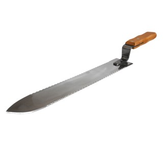 Wood handle uncapping knife
