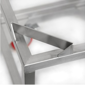 Transport cart for containers, honey creaming machines 200l to 300l