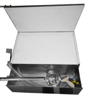 Manual foundation press - water cooled - 420 x 205 mm