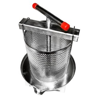 Manual press - for honey and fruit - stainless steel - 38 x 34 cm - 10 l