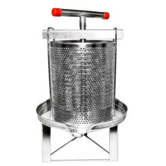 Manual press - for honey and fruit - stainless steel - 38 x 34 cm - 10 l