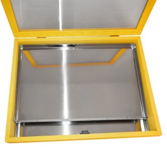 Stainless steel solar wax melter with strainer for 2 frames