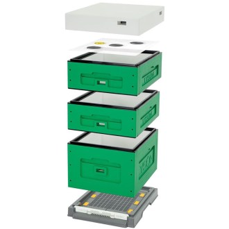 Dadant Blatt OPTIMA beehive, varnished (GREEN), disassembled 10 frames