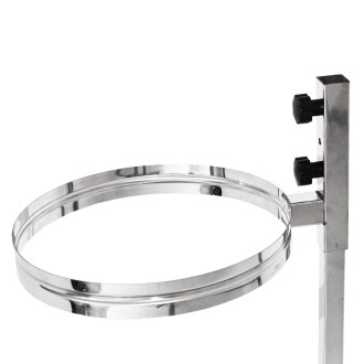 Universal stainless steel holder for nylon sieves