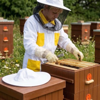 Beekeeping jacket with hat, sizes: 48–68