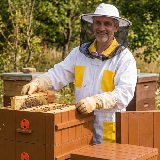 Beekeeping jacket with hat, sizes: 48–68