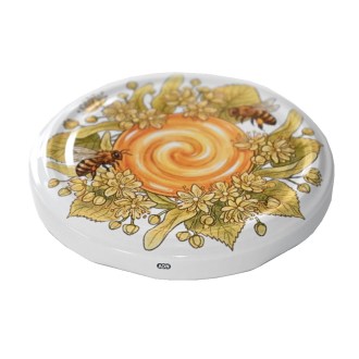 Twist-off lid TO 82 - Bees, linden and honey - HOJ1
