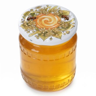 Twist-off lid TO 82 - Bees, linden and honey - HOJ1