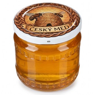 Twist-off lid for jar TO 82 - Czech honey and skep 700 pcs - full box - HOJ3