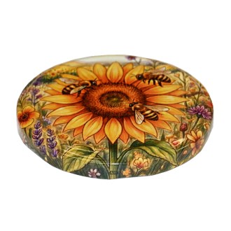 Twist-off lid for jar TO 82 - Painted Sunflower - HOJ4