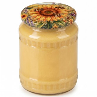 Twist-off lid for jar TO 82 - Painted Sunflower - HOJ4