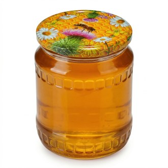 Lid - bee and thistle