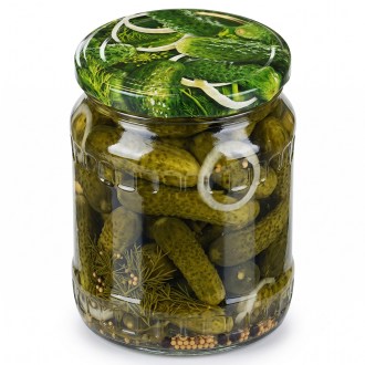 Twist-off canning lid for jar TO 82 - RTS - Cucumbers