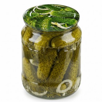Twist-off canning lid for jar TO 82 - RTS - Cucumbers