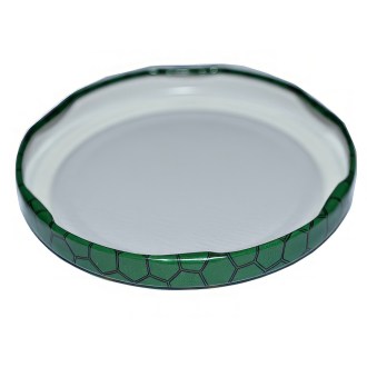 Jar lid TO 82 - Bee on yellow daisy - green