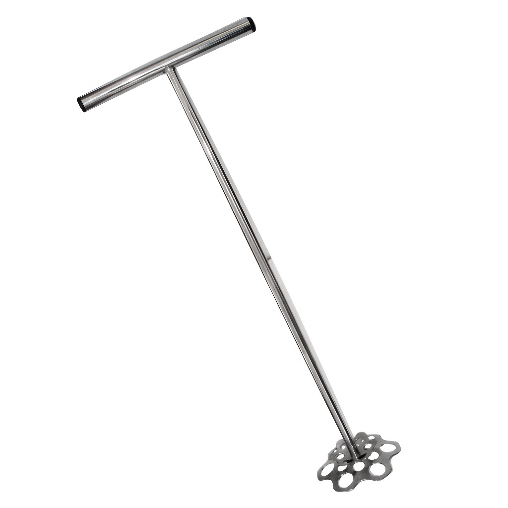 Hand-held stainless steel honey mixer