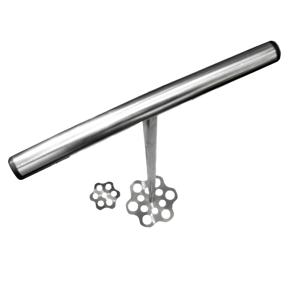 Hand-held stainless steel honey mixer