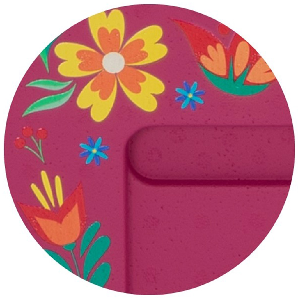 Dadant OPTIMA Hive, varnished (dark pink), printed - flowers, disassembled