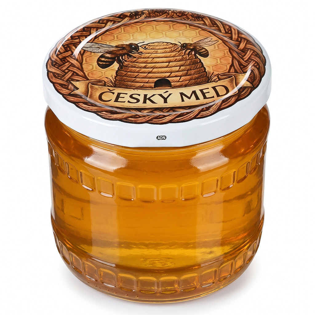 Twist-off lid TO 82 - Czech honey and skep - HOJ3