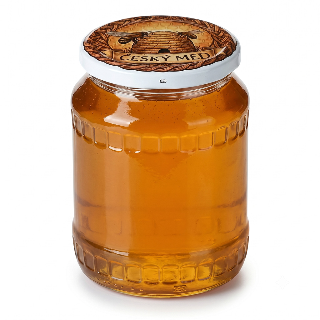 Twist-off lid TO 82 - Czech honey and skep - HOJ3