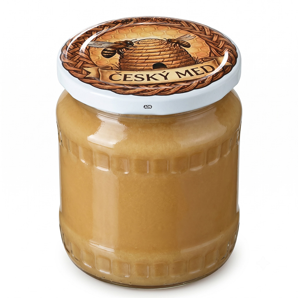 Twist-off lid for jar TO 82 - Czech honey and skep 700 pcs - full box - HOJ3