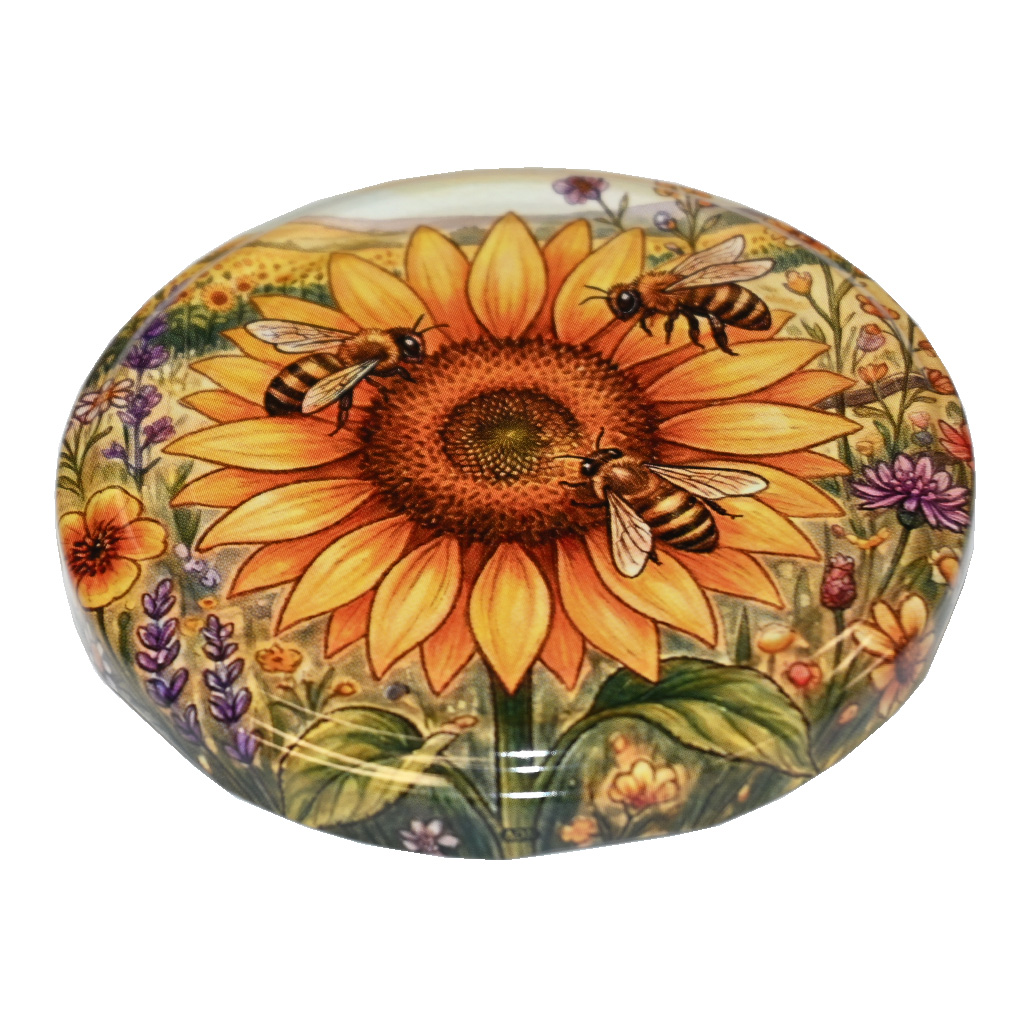 Twist-off lid for jar TO 82 - Painted Sunflower - HOJ4