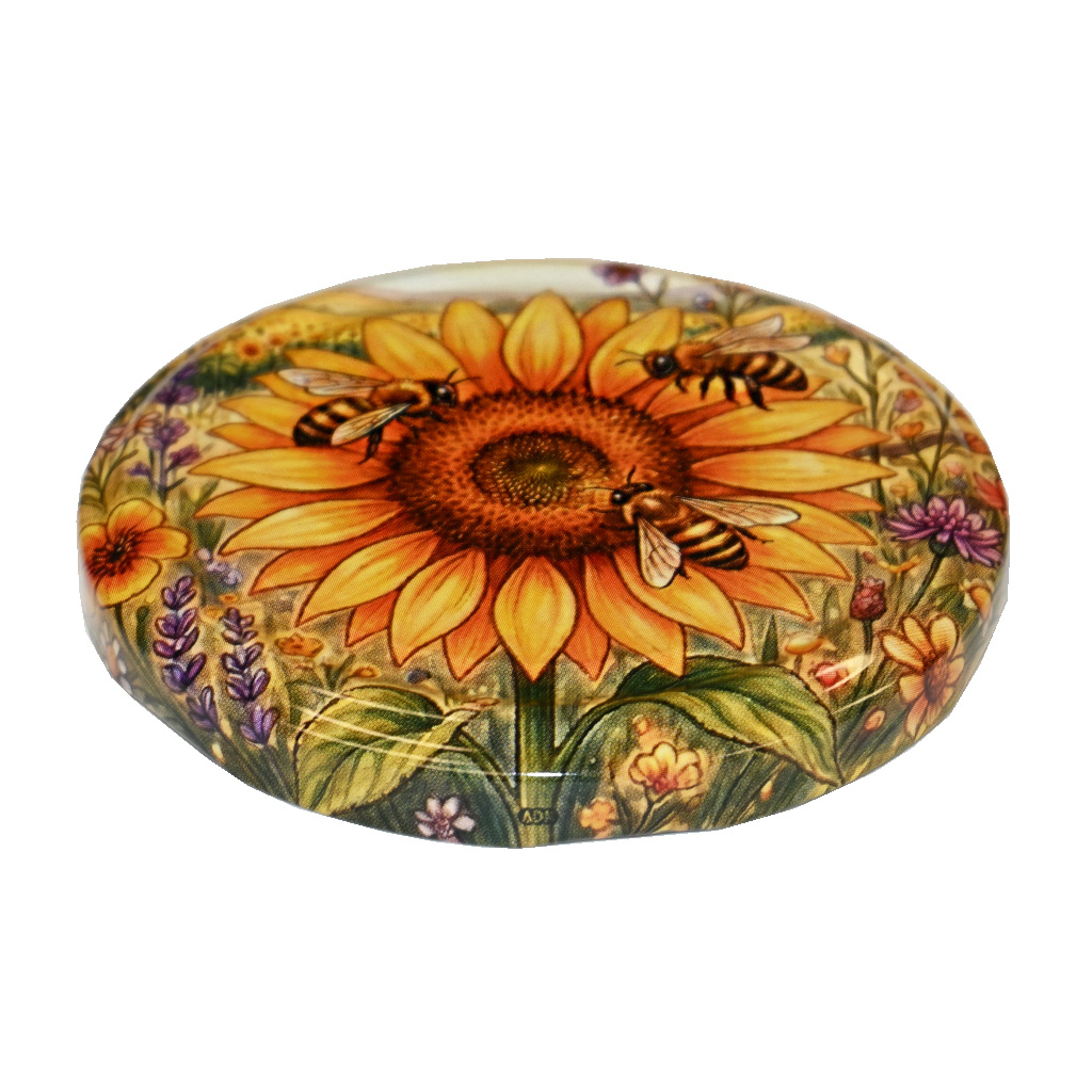 Twist-off lid for jar TO 82 - Painted Sunflower - HOJ4