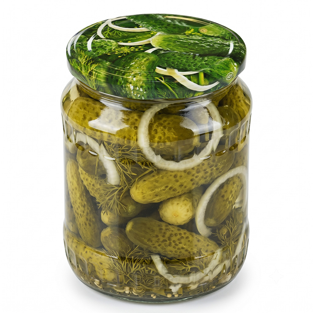 Twist-off canning lid for jar TO 82 - RTS - Cucumbers