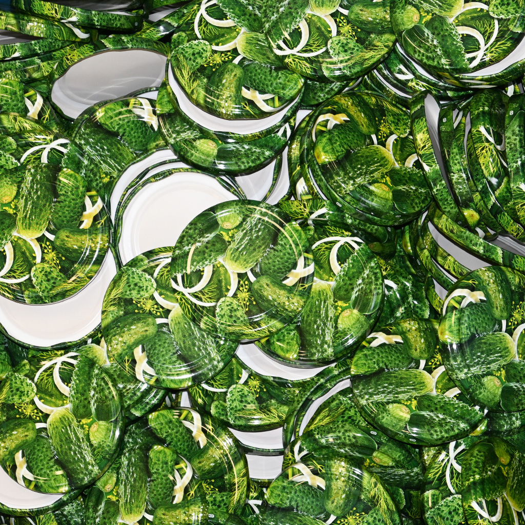 Twist-off canning lid for jar TO 82 - RTS - Cucumbers