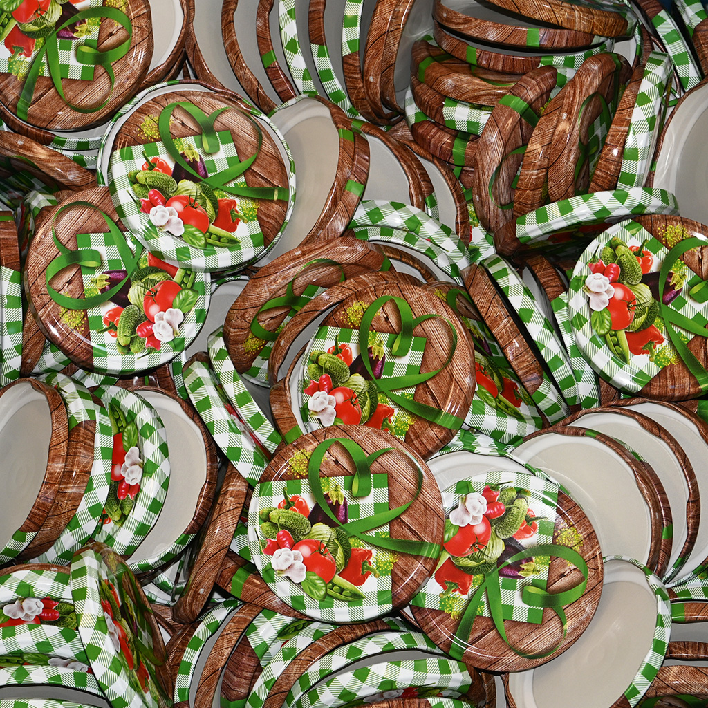 Canning lid for jar TO 82 - RTS - Vegetables 3 - 700 pcs - full box